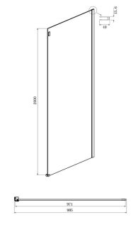 Душевой уголок Ambassador Benefit 19021103HX-100HX 140x100см хром/прозрачное